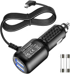 Mini USB Power Cord Cable with Dual Port USB,Vehicle Power Charging Cable with Length(11.5ft/350cm) for Car Dashcam Camera Charger Power Cord for Dashcam Supply Radar Detectors