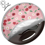 Pink Steering Wheel Sun Shade Cover,Cherry Car Accessories Cooling Steering Wheel Cover Women,Anti-Heat Steering Wheel Sun Block Cover,17 inch Universal Fit for Cars SUV Trucks Sedan