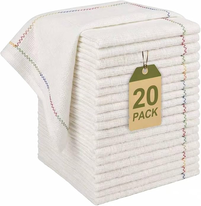 Cleaning Cloths, Reusable Multi-Purpose Cleaning Rags, Highly Absorbent Kitchen Dish Towels, Quick Drying, Counters & Washing Dishes,11.8" x11.8" - 20pcs