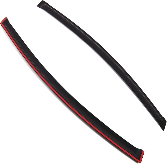 WD2-352 Dark Smoke 2 Pcs Set Window Visor (Outside Mount) Deflector Rain Guard Compatible with 2004-2010 Nissan Quest