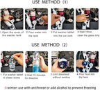 100 Pcs Atuo Windshield Washer Tablets,Windshield Wiper Fluid,1 Pack Makes 105 Gallons,1 Piece Makes 1.05 Gallons(Winter: Use With De-icer or Methanol)