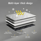 Car Magnetic Windshield Snow Cover, 4 Layers WAaterproof Windproof Protection,Snow,Ice,Sun,Frost Defense, Universal for SUV, Truck, Sedan, Van (Silver)