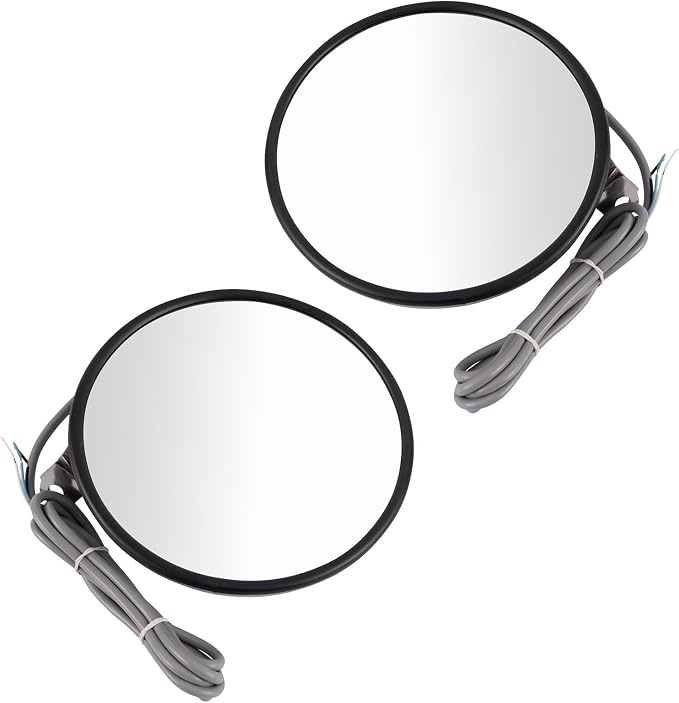 Mirror Set Manual Driver and Passenger Side Compatible with 2000-2019 Ford F-650 1997-2009 Chevrolet T6500 1997-2009 GMC T6500 2011-2018 Ram 4500 2000-2019 Volvo VNL 2002-2019 International 4300