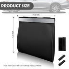 2026 New Car Trash Can with LED Light & Strong Magnet Closure,Leather Car Trash Bin with 12 Bags,Large Capacity Cars Garbage Can as Cars Organizer for Back Seat/Door