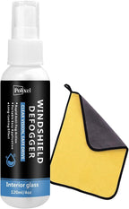 Anti Fog Spray for Car Windshield Inside & Windows - Long Lasting Window Defogger for Mirrors, Glasses, Bathroom Glass & Plexiglass Instant Fog Prevention & Protection - 120ML/4OZ