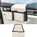 Car Window Armrest Storage Box, Comfortable Leather Vehicle Door Side Arm Rest Pad Organizer Bag, Multifunctional Automotive Window Armrest Storage Pocket, Universal for SUV Van Truck (Beige)