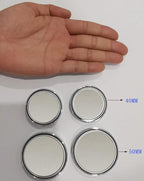 2PCS Mini Small Blind Spot Mirror,Yusheng 1.57"(40mm) Smaller Round HD Glass Convex Rear View Mirror,Strong Adhesive Mirror for Car, Vehicles(1-9/16"(40mm), Silver frame)