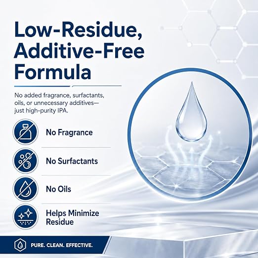 99.9% Isopropyl Alcohol (IPA) – High-Purity Technical Grade Alcohol for Industrial & Laboratory Use, Fast Evaporating, Low-Residue Formula – 13.5 fl oz (400 mL), Single Pack