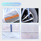 Half Car Cover for SUV, Waterproof & Dustproof & Snowproof Automotive Windshield Covers, All-Weather Auto Sun Protection with Reflective Straps, 161.4" Vehicle Sunroof Cover (SUV)