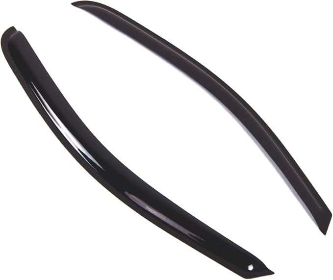 WD2-768 Dark Smoke 2 Pcs Set Window Visor (Outside Mount) Deflector Rain Guard Compatible with 2014-2016 Chevrolet Silverado Regular Cab