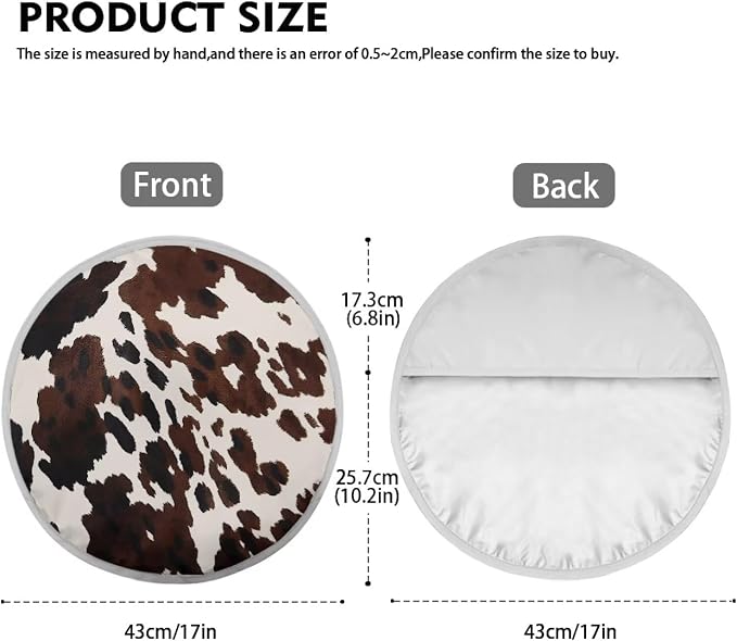 Brown Cow Print Steering Wheel Cover Sun Shade 17 inch Anti-Heat Steering Wheel Sun Cover Cute Car Steering Wheel Accessories Universal Fit for Cars SUV Trucks Sedan