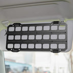 Vehicle Rigid MOLLE Panel, Car Sun Visor Organizer Tactical Gear Rack, EDC Pouch Tool Holster Truck Equipment Mount Plate, Auto Interior Modular Storage Shelf Accessories (Sunvisor)