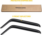 Window Visors for 2007-2018 Jeep Wrangler JK 2-Door, Rain Guards Shields Vent Deflector Shade Wind Dark Smoke 2008 2009 2010 2011 2012 2013 2014 2015 2016 2017, Tape-On, 2PCS