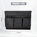 Car Window Side Storage Box, Multifunctional Leather Vehicle Side Door Armrest Pad Organizer with Pockets, Auto Window Arm Elbow Rest Storage Bag, Universal for SUV Van Truck (Black)