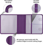 Car Registration and Insurance Holder, Vehicle Glove Box Car Organizer Men Women Wallet Accessories Case for Cards, Essential Document, Driver License, Purple