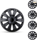 4-Pack 17 Inches Wheel Rim Cover Hubcaps,Redesign Fashion Style Replacement Hubcaps,Car Truck SUV Hub Accessories,Black Lacquer