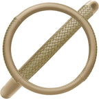 car Steering Wheel Cover Faux Leather Massage Universal fit 3D Honeycomb Hole Anti-Slip Sporty 15 Inches (Tan Tan)