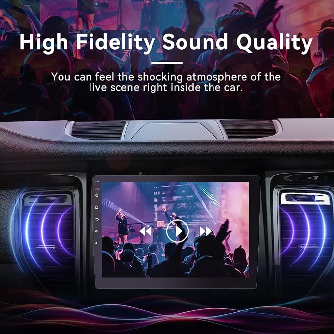 10.1 Inch Carplay Screen for Car,8 cores Radio Screen with Wireless CarPlay and Android Auto,Car Stereo with Mirror Link,Double Din Autoradio with Backup Camera,FM,Aux Input Car Audio