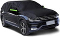 Half Car Cover Waterproof All Weather, Sunproof Windshield Cover for Ice and Snow Top with Reflective Straps, Front Rear Window Hail Protector for SUV (YL)