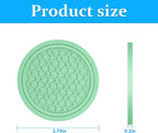 Mandark 2PCS Car Cup Holder Coasters, 2.75 Inch Non-Slip Insert Water Bottle Holder Pads, Dustproof Automotive Interior Accessories Mat, Universal for Vehicles, Trucks, RVs and More(Light Green)