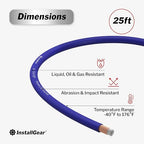 4 Gauge Wire (25ft) Copper Clad Aluminum - Primary Automotive Wire, Car Amplifier Power & Ground, Battery, Car Audio Speaker, RV Trailer Welding Cable
