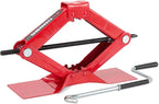 Portable Scissor Car Jack, 1.65 Short Ton/1.5 Metric Ton/1500 kg Capacity, 3.7-15.5 inch Lifting Range, Self-Locking, Red