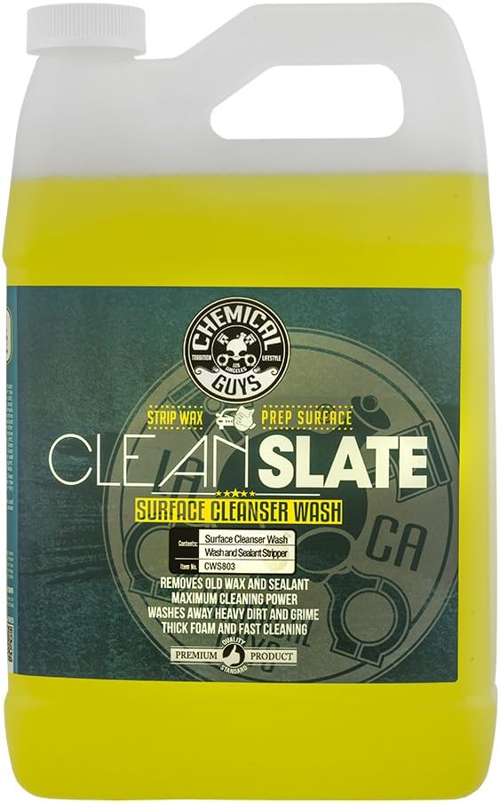 CWS803 Clean Slate Deep Surface Cleaning Car Wash Soap (Removes Old Car Waxes, Glazes & Sealants for Superior Surface Prep), 128 fl oz (1 Gallon), Citrus Scent