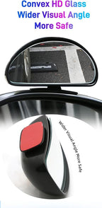 Blind Spot Mirror for Car, Stick-On Blind Side Mirror for Cars, SUVs & Trucks, Adjustable HD Glass Convex Wide-Angle Blindspot Mirrors