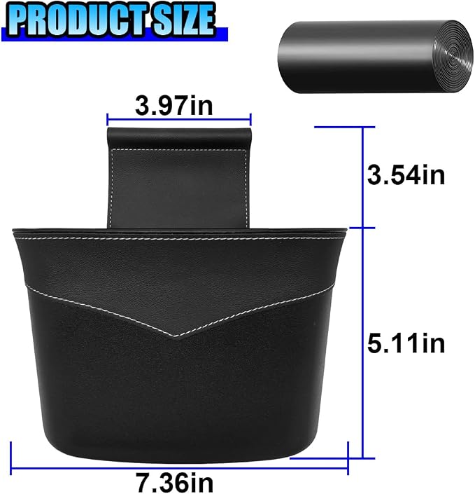 Mini Car Trash Can - Leak-Proof Hanging Car Garbage Can Auto Trash Bag Organizer - Small Garbage Bin Container Vehicle Glove Box Storage Accessories for Cars Home Office (GloveBox)