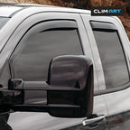 in-Channel Incredibly Durable Rain Guards for Chevrolet (Chevy) Silverado/GMC Sierra 2014-2018 Double Cab, Original Window Deflectors, Vent Window Visors, Truck Accessories, 4pcs- 614004