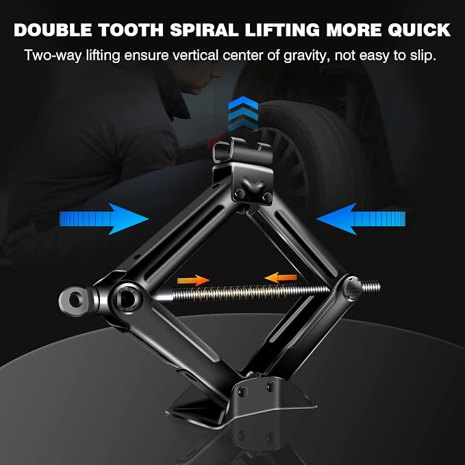 Car Jack Kit,Scissor Jack,Heavy Lifting Jack for Car 2 Ton (4409 lbs) Wide Range of Applications Scissor Jack,for Truck SUV