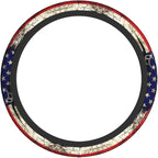 American Flag Deer Camo Retro Steering Wheel Cover Car Accessories Cute for Women Girls Girly Universal 15 Inch Neoprene Auto Interior Decor Anti Slip Car Truck Protector