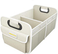 Car Trunk Organizer - 70L Collapsible Trunk Organizer with Reinforced Handles for Groceries, Car Storage Organizers for SUV Auto Truck Van with Non Slip Bottom (White)