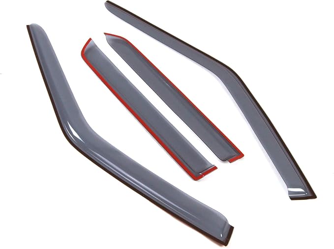 Car Window Rain Guard | Outside Mount Visors Auto Side Window Deflectors | Windows Visor Rain Shields Compatible with 2011-2017 Nissan Juke | 4 Pcs Set, LGWV2-342, Light Tinted