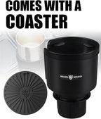Upgraded Car Cup Holder Expander Adapter with Offset Adjustable Base, Compatible with Yeti 14/24/36/46oz Ramblers, Hydro Flasks 32/40oz, Other Large Bottles Mugs in 3.5"-4.0", 1 Pack