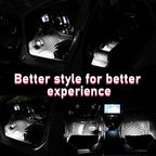 Car LED Strip Light, 24 LEDs RGB Neon Interior Atmosphere Lights, 12V Under Dash Ambient Night Light, USB Port Auto Interior Decorative Lamp, Universal Car Accessories (White)