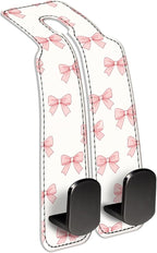 Car Seat Back Storage Hook, Funny Car Purse Hook, Cute Vehicle Storage Organizer for Purses Handbags Cute Pink Bowtie
