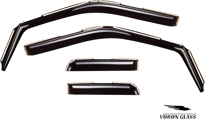 Voron Glass in-Channel Extra Durable Rain Guards for Ford F150 2021-2026 SuperCab, Window Deflectors, Vent Window Visors, 4 Pieces - 200908