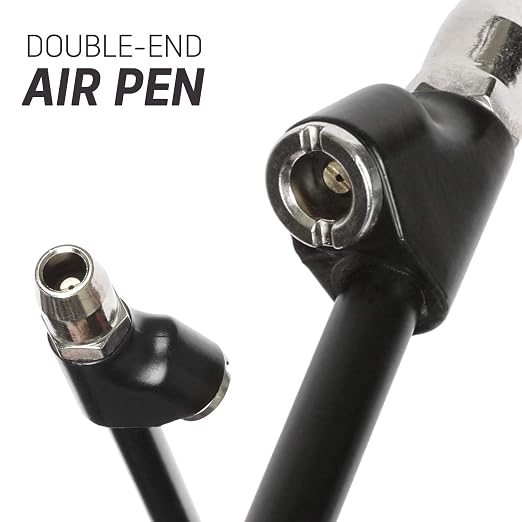 Heavy Duty Straight-on Dual Head Air Pressure Gauge, Extended Tube Construction for General Applications(10-150PSI)