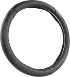 Customized Auto Car Steering Wheel Cover for Honda Accord Civic CR-V HR-V Pilot Fit Passport Odyssey 14.5-15inch(Black-Standard Size)