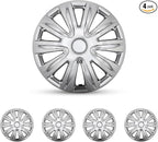 4-Pack 17 Inches Wheel Rim Cover Hubcaps,Redesign Fashion Style Replacement Hubcaps,Car Truck SUV Hub Accessories,Chrome