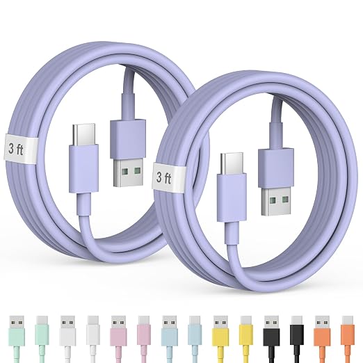3FT Car Carplay Cable for iPhone 17 16 15 Cable USB to USB C Cable[Apple MFi Certified] USB C Carplay Cord,iPhone 17 Charger Cord,iPhone 16 Car Charger,USB to Type C Cable Car Charging Cable(Purple)