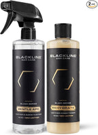 Blackline Car Leather Cleaner and Conditioner Care Kit - 2 (16 Fl Oz) Bottles - Effectively Cleans and Conditions Leather Car Interiors, Shoes, Boots, Bags, Furniture, Apparel and More