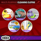 AIDEA Microfiber Cleaning Cloth, 600PK, Microfiber Towels for Cars, Shop Towels Cleaning Rags, Premium Wash Cloths, Absorbent Towel for SUVs, House, Kitchen, Commercial, Cleaning Supplies 12×12"