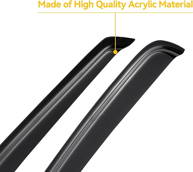 Window Visors Rain Guards for 1996-2026 Chevy Express Van/GMC Savana, Out-Channel Window Vent Wind Shade Deflectors