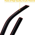 in-Channel Window Visors Rain Guards for 2004-2012 Chevy Colorado Crew Cab, Window Vent Wind Deflectors Shades for 04-12 GMC Canyon