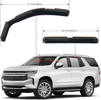 in Channel Rain Guards for Chevy Tahoe/GMC Yukon/Cadillac Escalade 2015 2016 2017 2018 2019 2020 Original Window Deflectors, Vent Window Visors-4PCS
