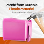 Car Trash Can Waterproof Vehicle Garbage Bin, Leakproof Anti Slip Floor Mat Clip Trash Bag Holder for Car, Truck, SUV, Van Portable Auto Trash Container with Stability Clips (Pink, Small)