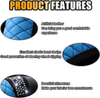 15 Inch Bling Soft Leather Car Steering Wheel Cover, Blue | Colorful Rhinestones Design, Auto Elastic Protector for Women Girls, Crystal Diamond Car Accessories for Most Cars, SUVs