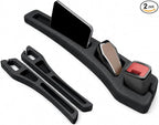 Cartriva Double Slot Car Organizer, Seat Gap Filler, 2 in 1 Seat Crevice Blocker Stop Things from Dropping, Universal Vehicle Interior Accessories
